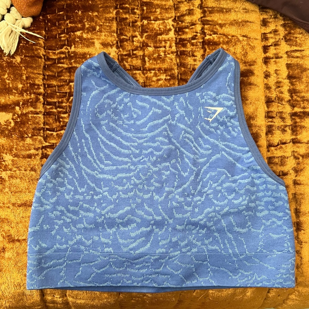 medium blue gymshark sports bra
